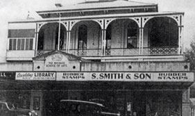 1873, Sam established Smith & Sons Pty Ltd on the corner of Adelaide and Edward streets, Brisbane